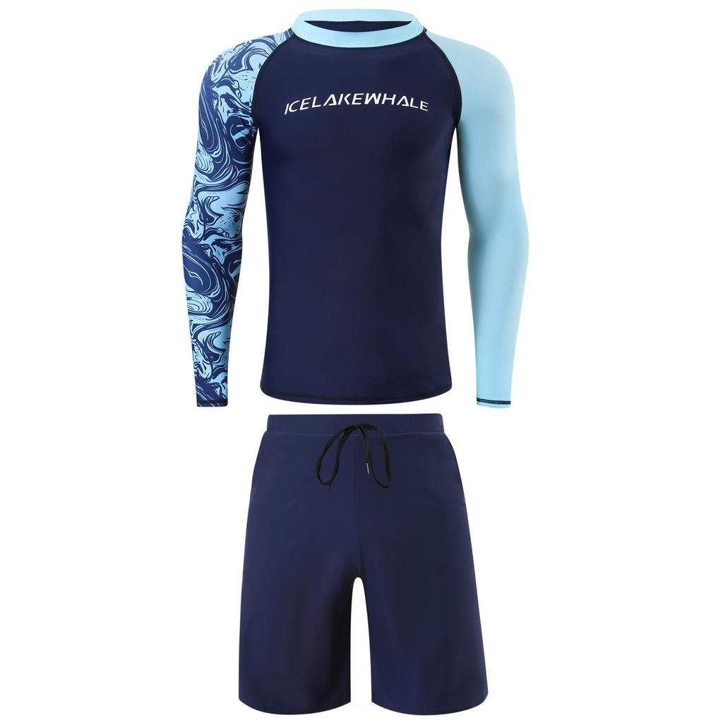 Herren Zweiteiliger Schnelltrocknender Sonnenschutz Neoprenanzug für Surfen, Schnorcheln & Strandschwimmen