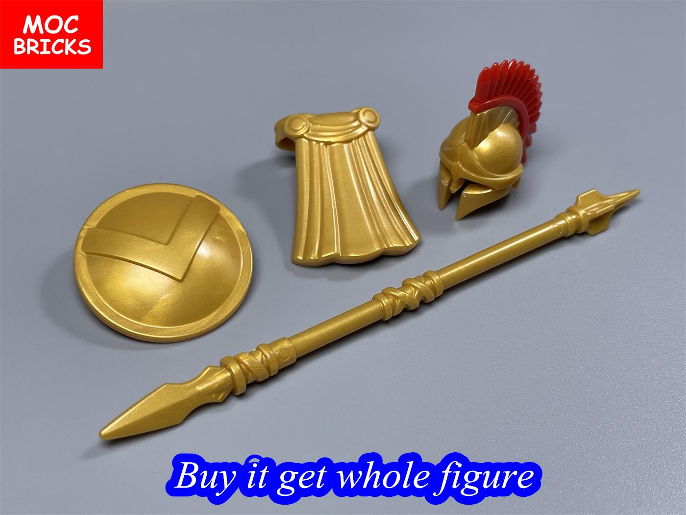 MOC Bausteine Mittelalter Burg Ritter Pfeil Actionfiguren Spartaner Krieger Römische Bausteine Zubehör Kinderspielzeug Geschenk 1pcs