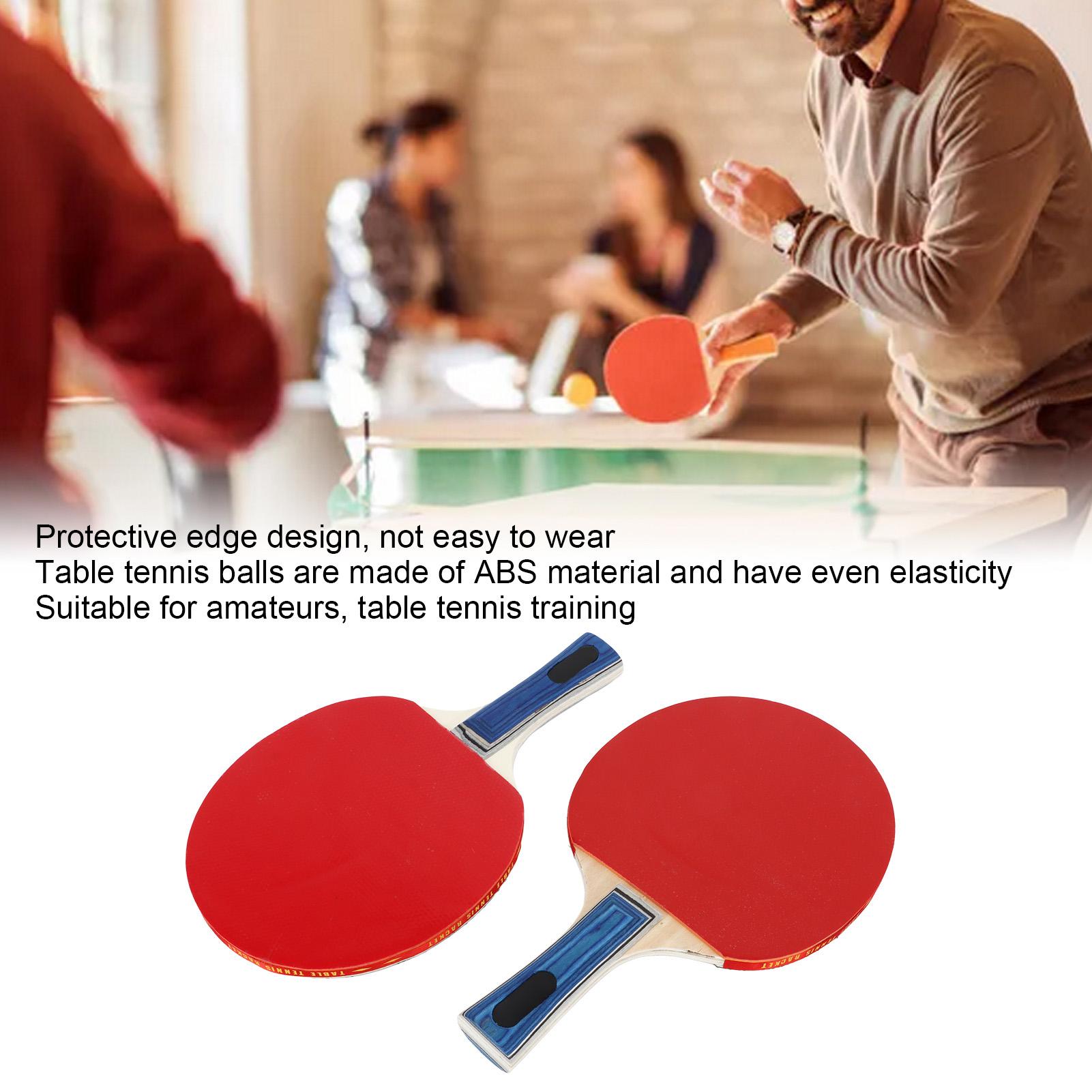 

Набір ракеток для настільного тенісу Ручка з тополі Гума Набір для початківців для настільного тенісу з 3 м ячами ABS для клубу