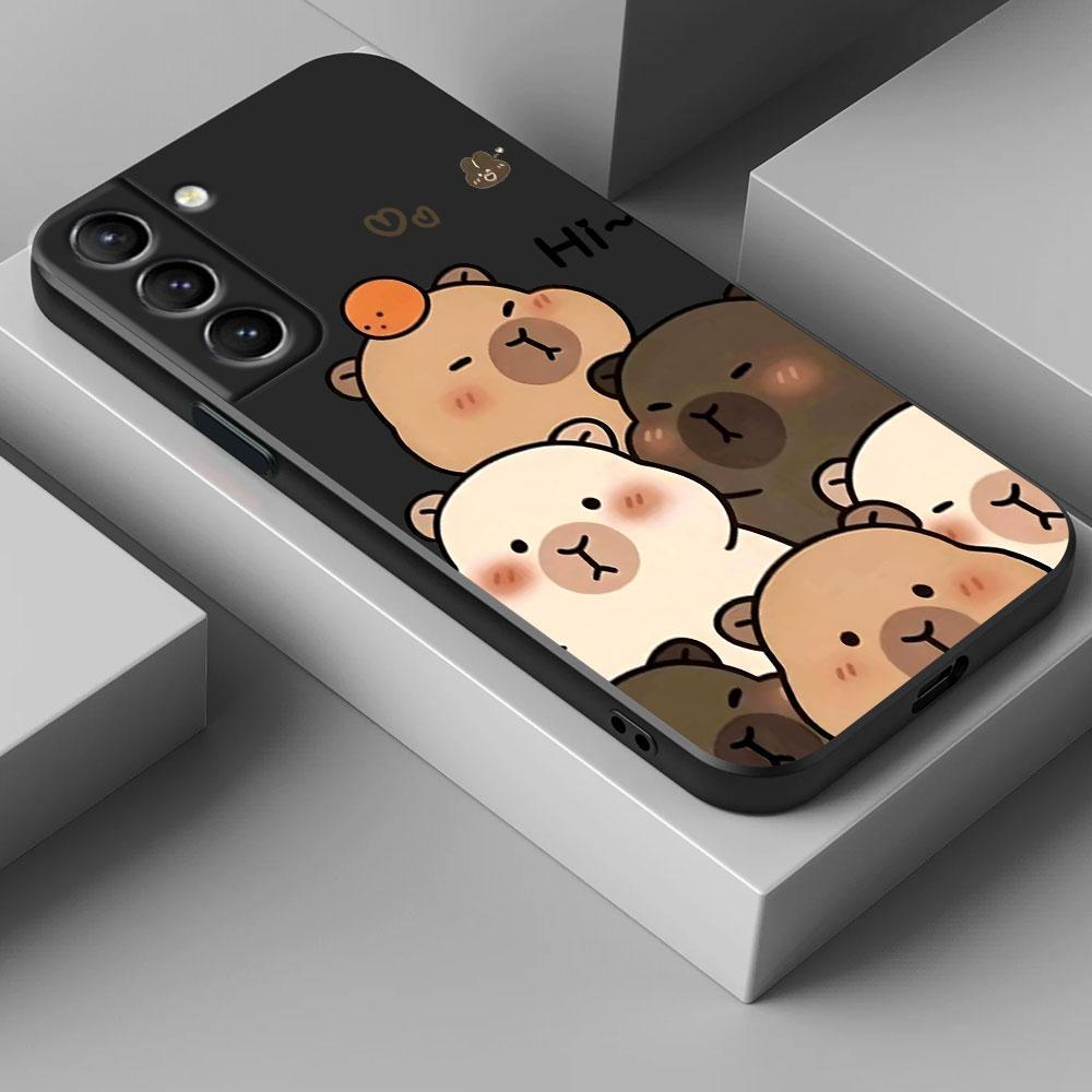 Capybara Cartoon Animal Phone Case For Samsung Galaxy S26 Ultra Cases S25 FE S24 S23 S21 Ultra S20 S24 FE S22 S26 Plus 5G Cover