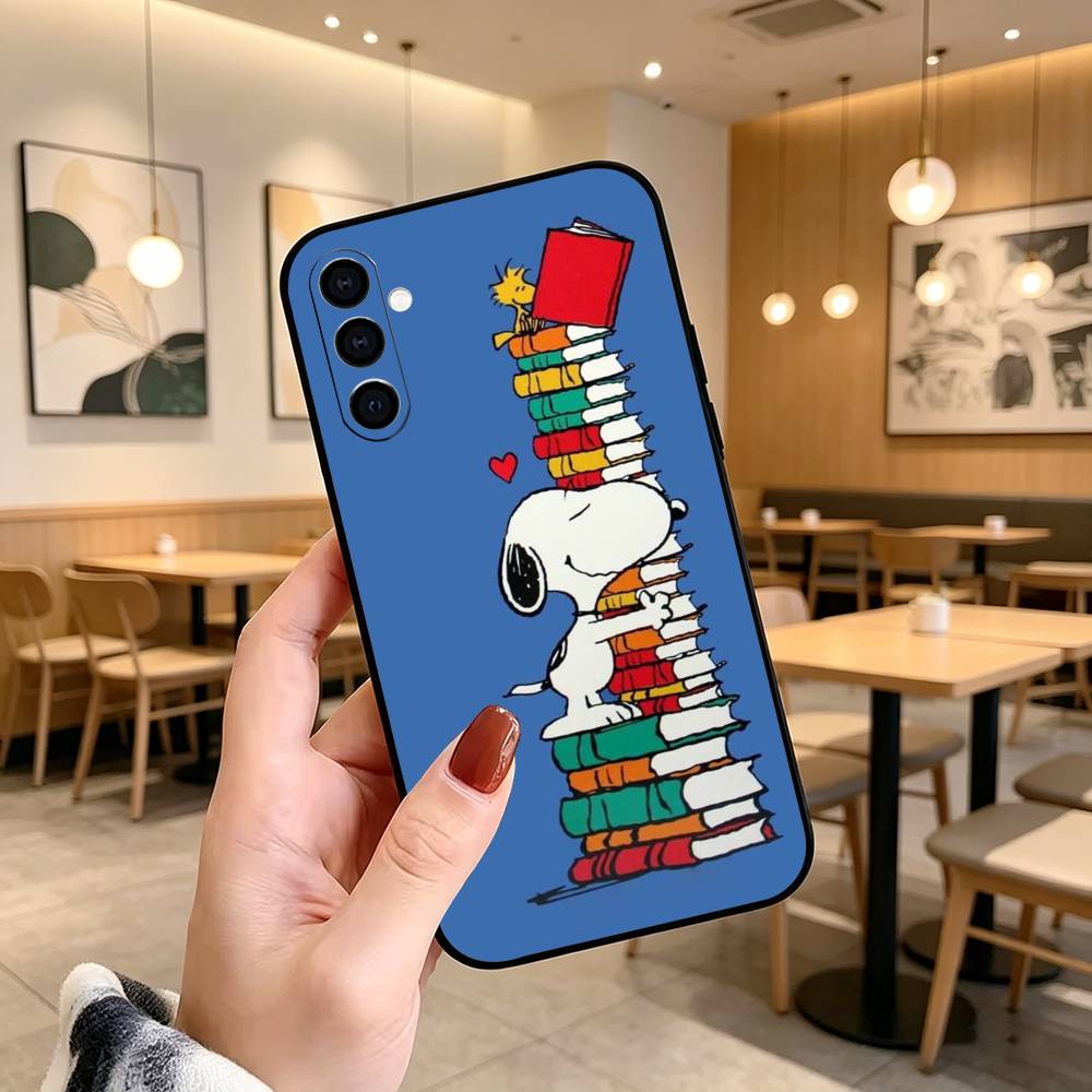 Cartoon Z-S-noopy-PC Phone Case For Samsung Galaxy A73,A72,A71,A70,A53,A52,A51,Others Soft Black Cover