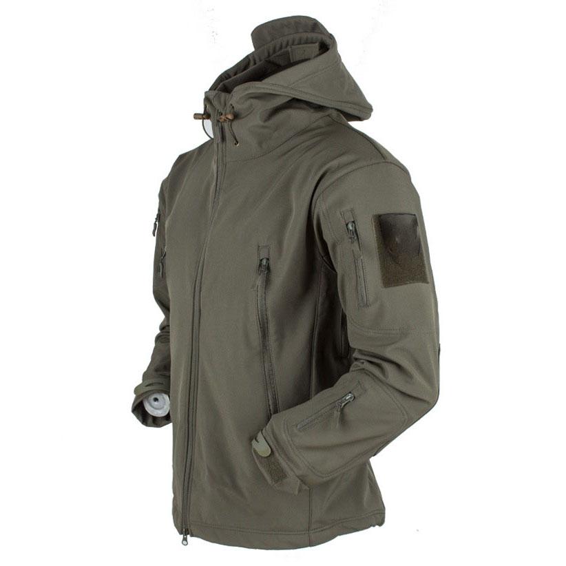 

Jacket Men Soft Shell Jackets Windproof Waterproof Breathable Fleece Thermal Hooded Coats XS