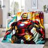 Iron Man Theme Printed Blanket - Perfect for Couch, Bed, Travel & Outdoor Use | Machine Washable, Cozy & Durable.