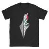 Palästina Karte T-Shirts Für Unisex Reine Baumwolle Tolles T-Shirt Rundhals T-Shirts Kurzarm Oberteile Übergröße