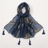 New Print Gltter Hijabs Scarf For Women Muslim Shimmer Cotton Scarf For Muslim Women Islam Abaya Shiny Shawl Wrap Headscarf