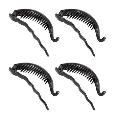 4Pcs Dolphin Banana Hair Clip Claw Large Clamp Easy Use Vertical Horizontal Plastic Hair Barrette Claw Clamp Grip