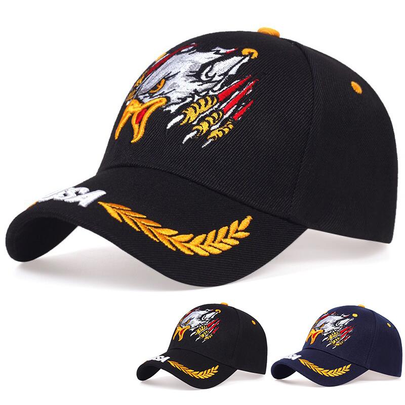 Freedom Outdoors Women's Black Unisex Usa Eagles Embroidery Baseball Caps Spring And Autumn Outdoor Adjustable Casual Hats Sunscreen Hat Sports Cap