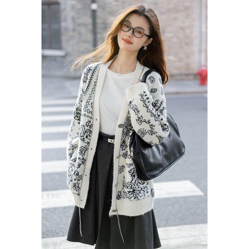 

Mokana Autumn/Winter Jacquard Knit Cardigan One Size
