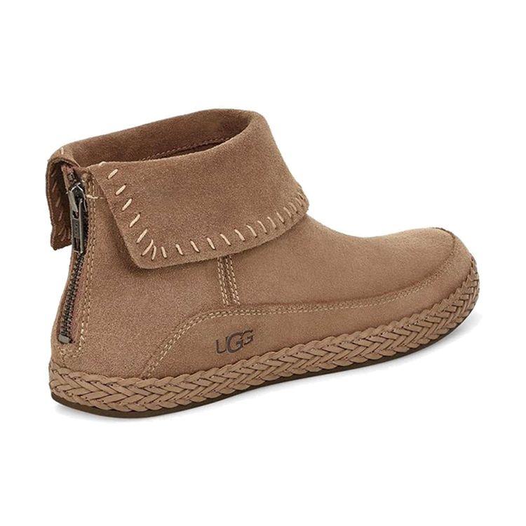 UGG Kavar Varney Cizme de zăpadă cu fermoar, căptușite cu fleece cald, pentru femei, Maro închis 1104653-AMP