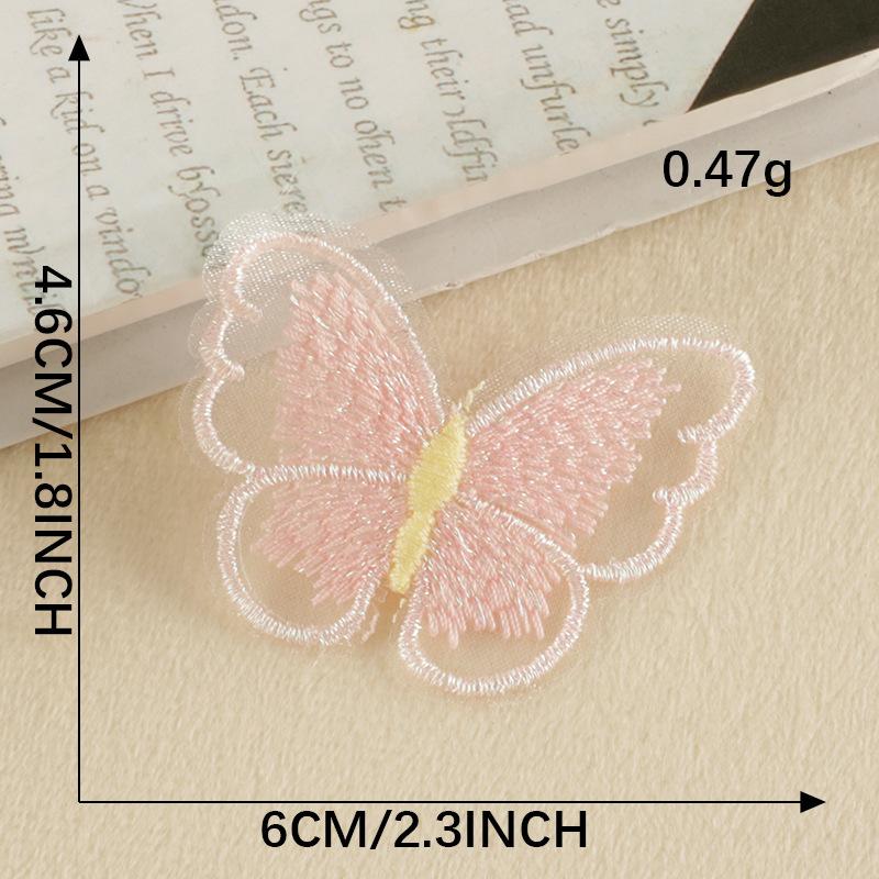 Computer Embroidery Badge Cloth Label Butterfly Transparent Jewelry Accessories Clothing Accessories Chapter Boy Handmade Diy Embroidery Cloth Sticker