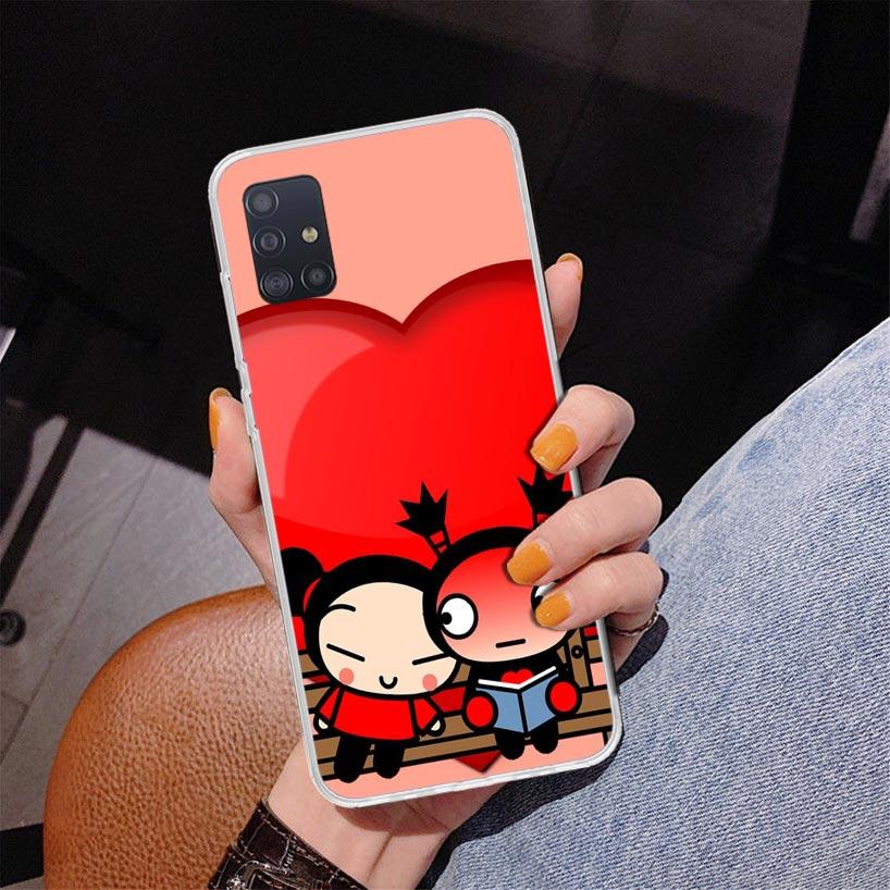 Cute Cartoon Pucca Garu Phone Case For Samsung Galaxy A52 A32 A22 A12 A51 A31 A50S A30S A20S A10S Note 20 Ultra 10 Plus S10 A72