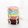 Viele Leute mögen 10 Stück Perle Basic Elastische Haargummis Koreanischer Stil Perle Nahtlos Frottee Ring Seil Haaraccessoires