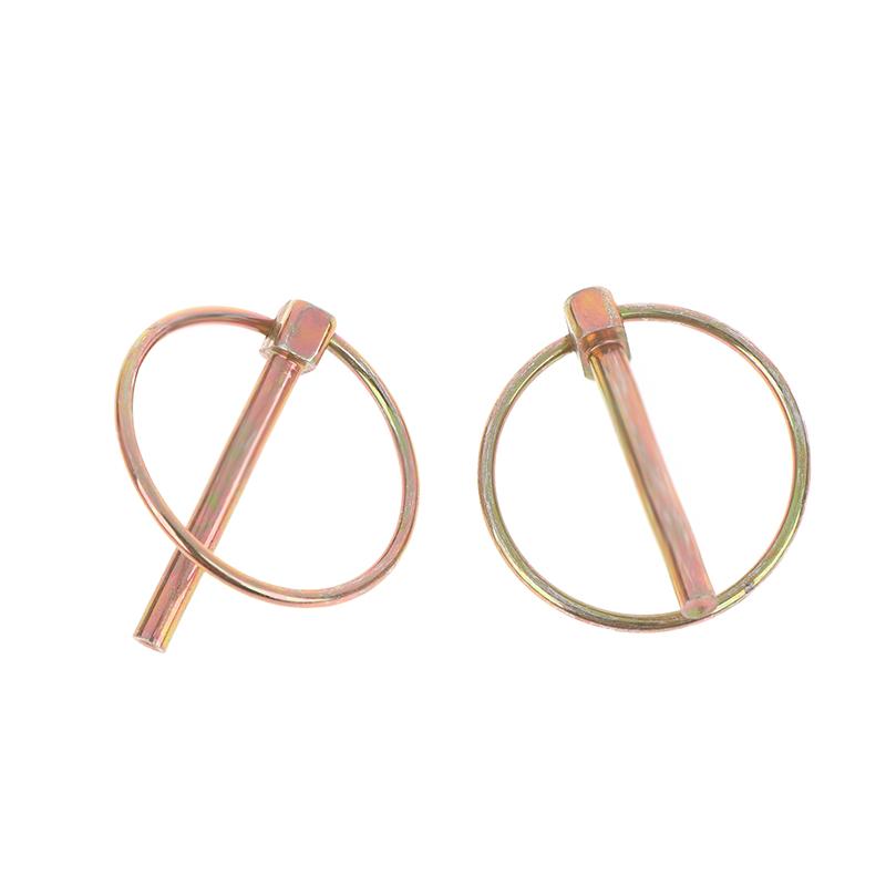 10/20/30 Pezzi 6*50mm Acciaio Spinotto di Sicurezza Robusto Gancio ad Anello per Rimorchio Trattore Bicicletta Passeggino Carico per Fattoria Prato Giardino Camion