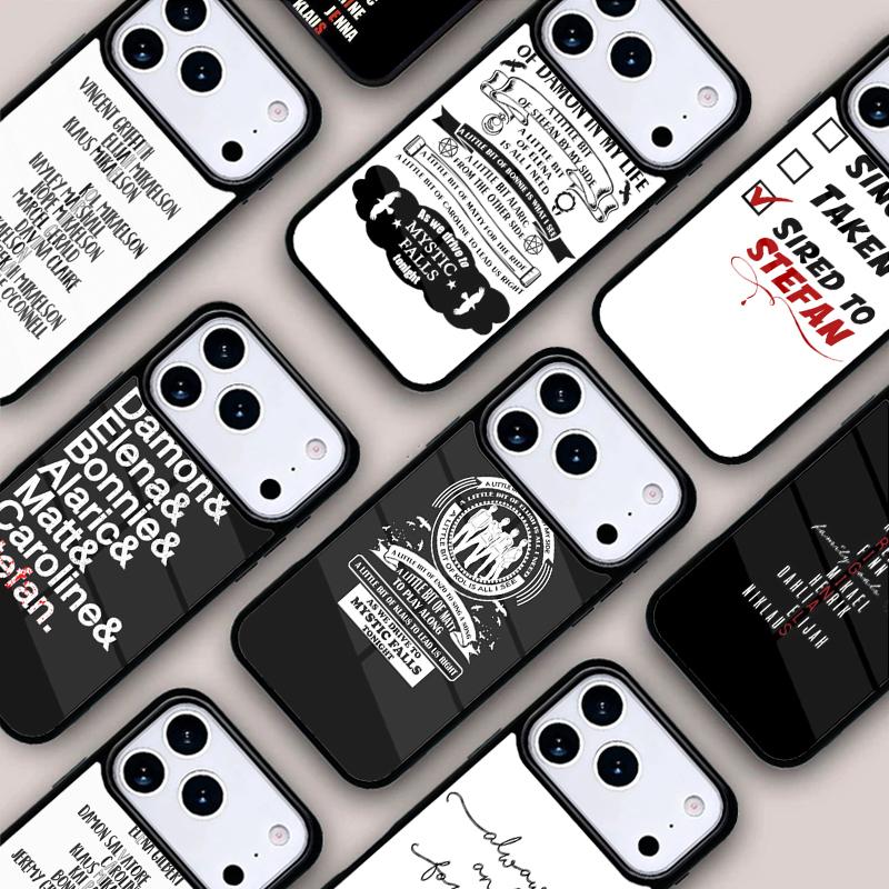 The Vampire Diaries Quotes Art Phone Case For IPhone 17 16e 15 14 13 12 11 Pro Max Air Mini Soft Protective Cover