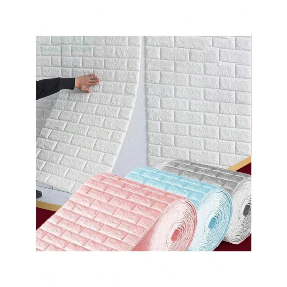 Modern Home 3D Brick Pattern Wall Sticker 1/5/10m DIY Self-Adhesive Panel Waterproof Living Room Decor Wallpaper Home Decoration