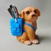 Waterproof Puppy Backpack Pen Holder Creative Stationery Storage Box Dog-Shaped Pencil Cup  Boys