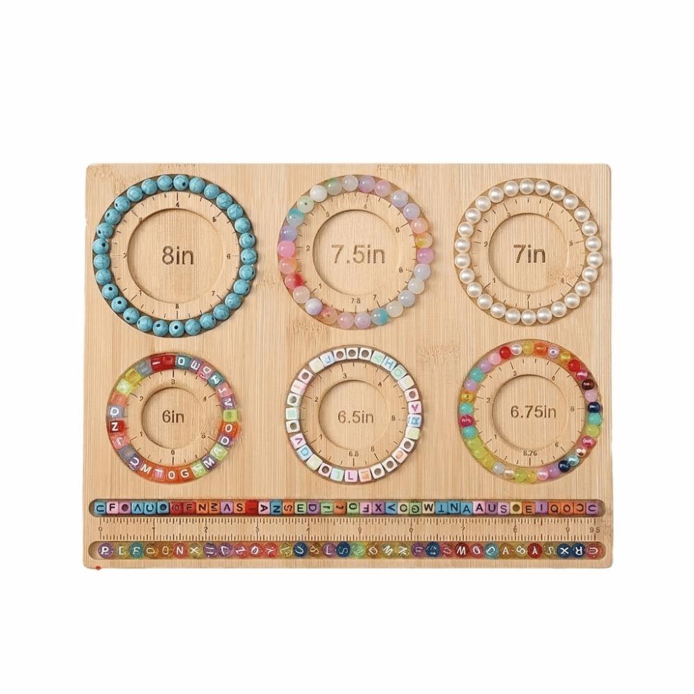 Pad per misurare bracciali 6 misure Segni in misure imperiali Tappetino per la creazione di gioielli Tavola per perline Artigianato fai da te