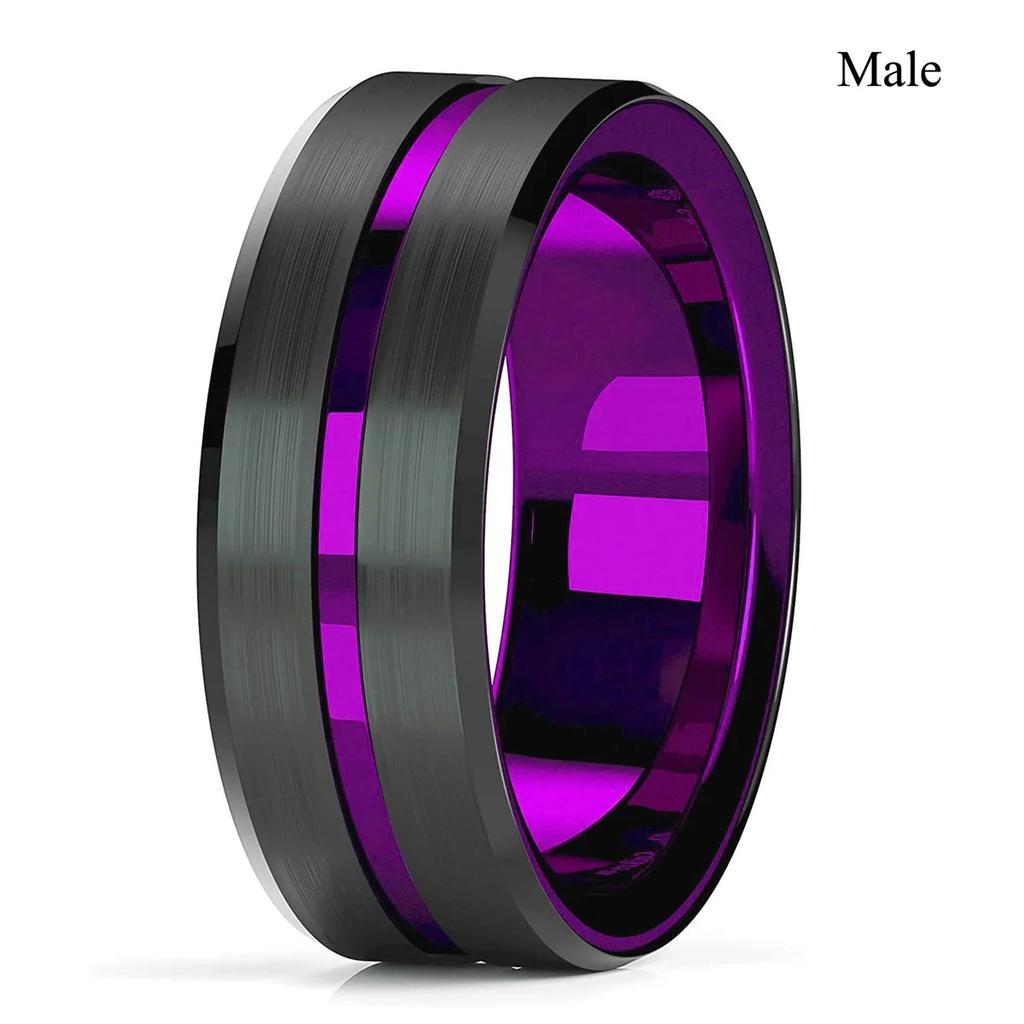 Fashion Couple Rings Exquisite Women Rhinestones Zirconia Rings Set Simple Men Stainless Steel CZ Stone Rings Wedding Jewelry