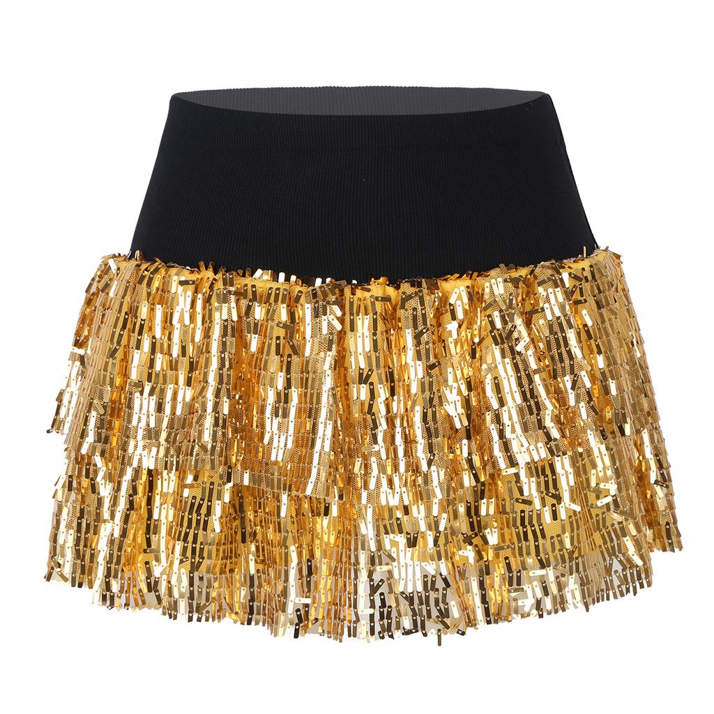 sequin running skirt