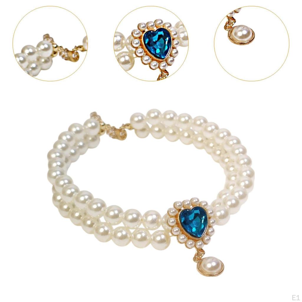 Adjustable Pearl Necklace for Dogs and Cats - Pet Jewelry Special Occasions