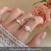 925 Sterling Silver Rose Open Ring - Women's Elegant, Luxury Index Finger Jewelry