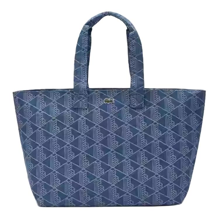 Lacoste Fashion Versatile Simple Fabric Tote Bag Unisex Tote Bags Blue NU4994PB
