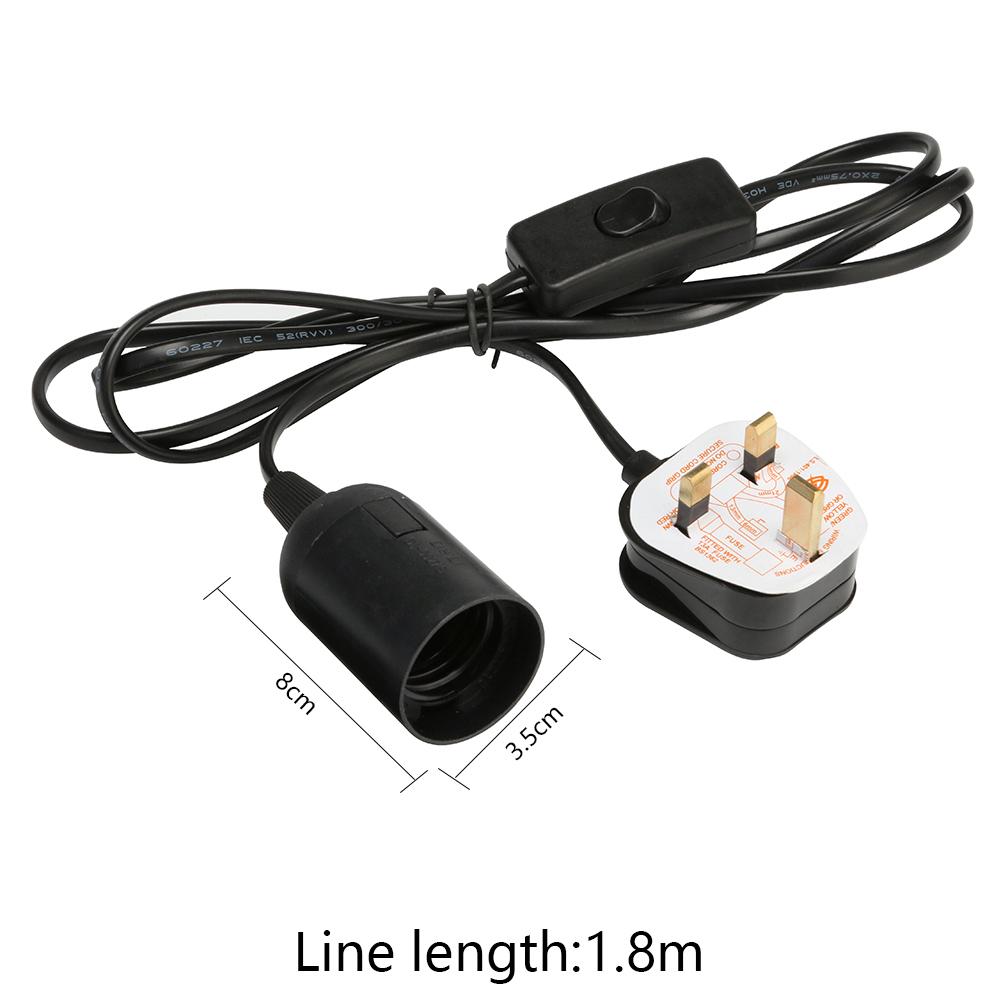 EU Plug E27 Lamp Base Holder Power Cord Cable 4m E27 Hanging Pendant LED Fixture Lamp Bulbs Socket Cord Adapters With Switch