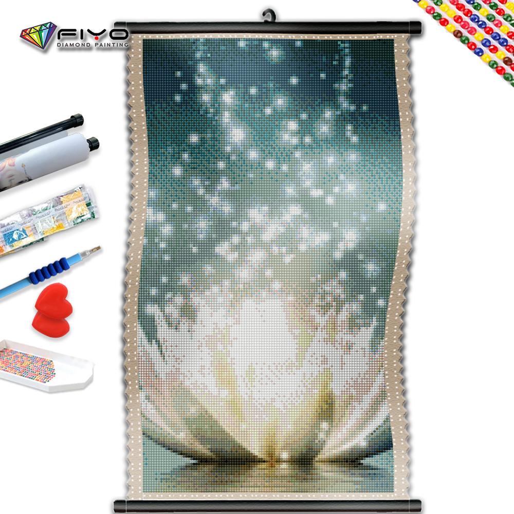 

5D DIY Рамка Алмазная картина Белый цветок Вышивка крестиком Пейзаж Мозаика Картина Стразы Украшение дома
