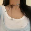 Cute Flower Necklace for Women Dainty Floral Neckchain Charm Exquisite Collarbone Chain Fashionable Accent Choker