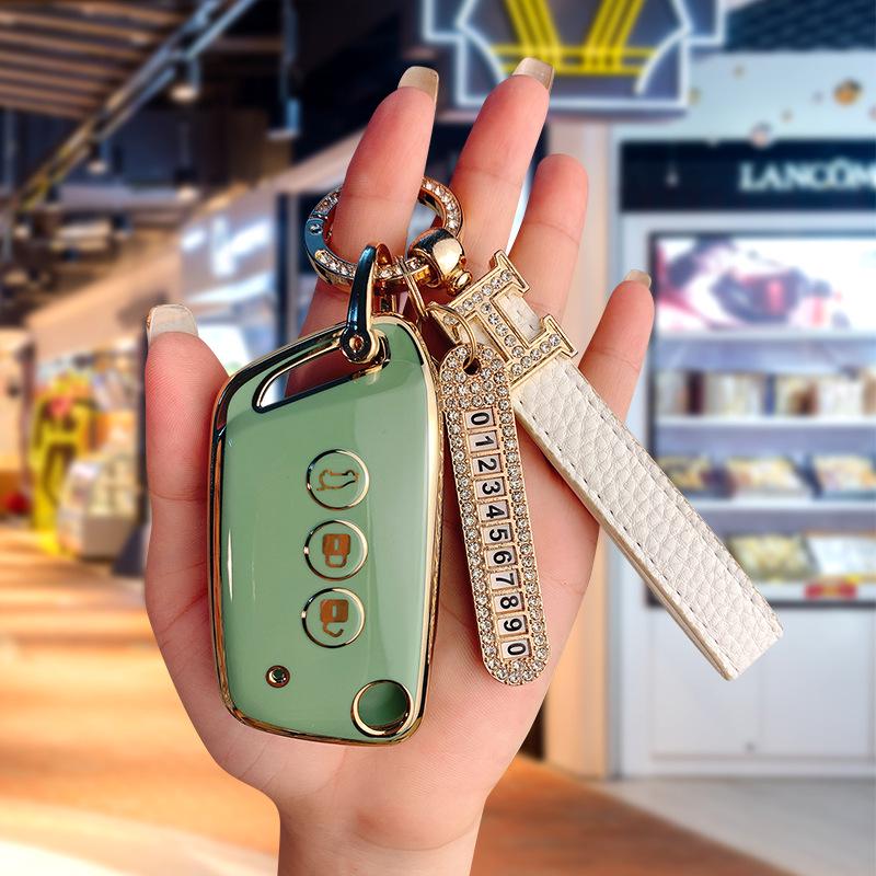 Applicable New Baojun Key Case: RS3/RS5/RC6/E300 Car Protective Shell with Folding Buckle - Men's and Women's Style.