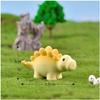 Resin Dinosaur Cake Toppers 8Pcs Miniature Dinosaur Toy Collection Playset for Succulent Planter Moss Landscape DIY Decor