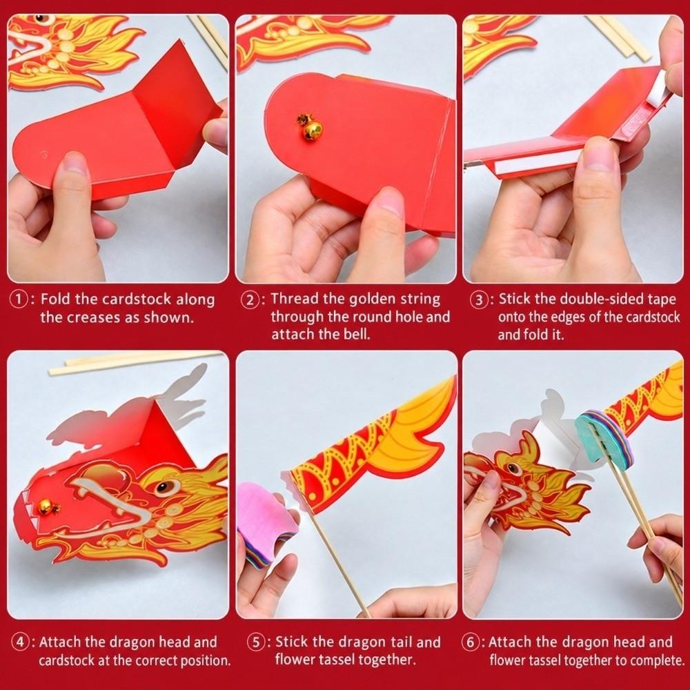 Ancient Chinese Style Goat Year Handheld Hanging Ornament Lion Dance Garland Craft Kids Craft