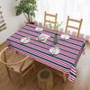 Rectangular Oilproof USA American Flag  Table Cover Stars Stripes Alternating  Table Cloth Tablecloth for Picnic
