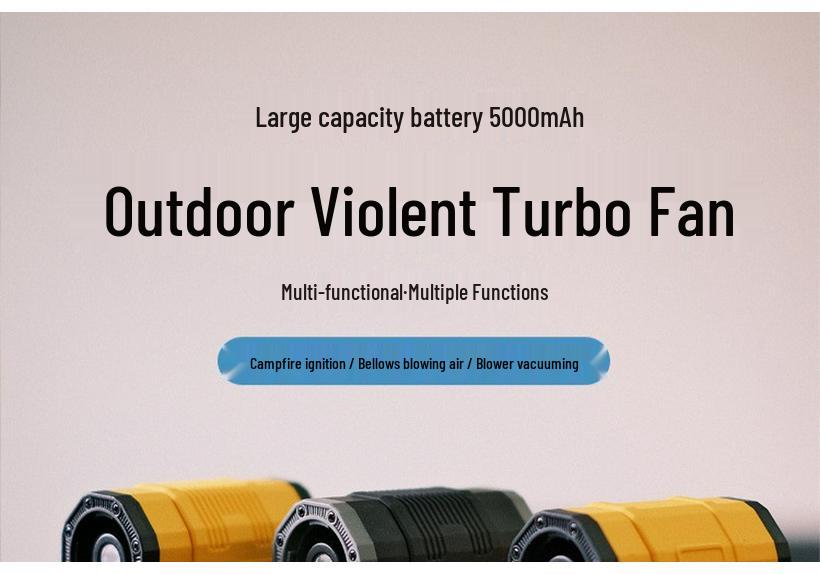 Portable Turbo Handheld Flood Light with Strong Magnetic Adsorption and Stepless Speed Regulation for Snow and Ash Blowing.