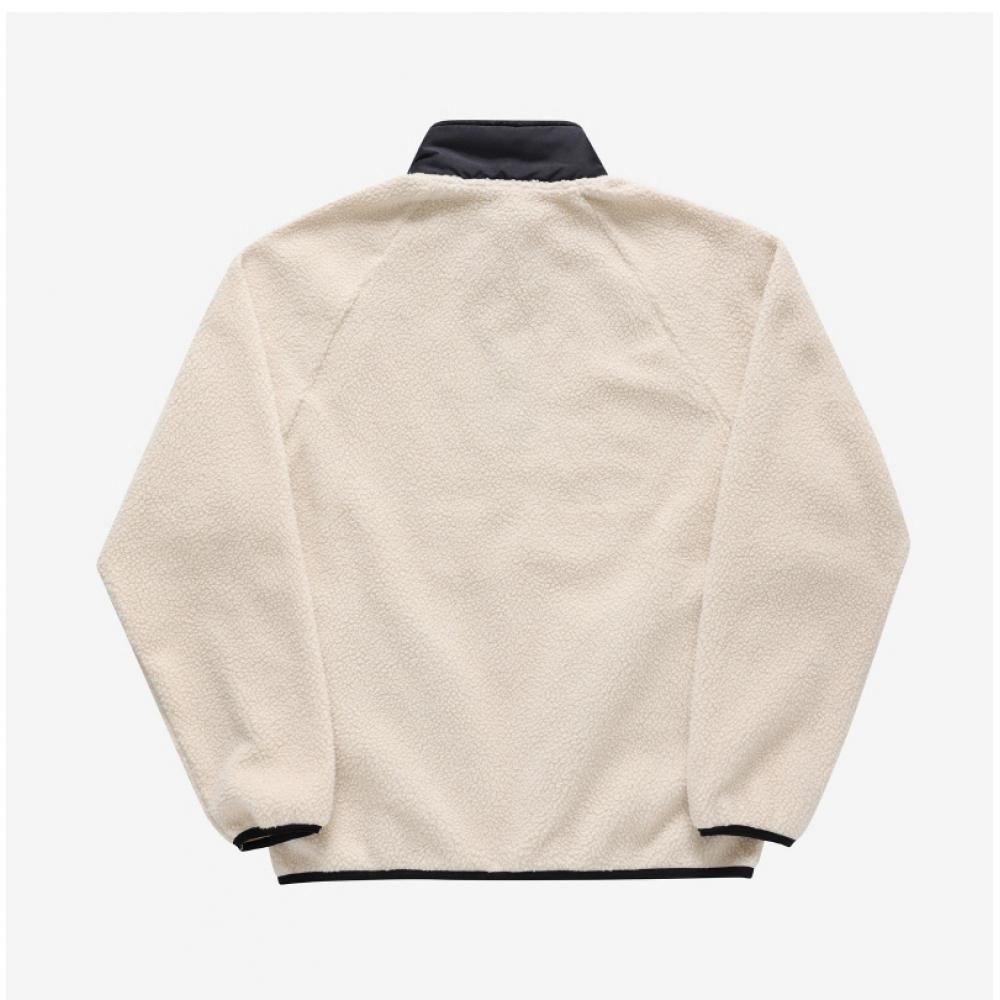 Apesse Psaif M27845 Aad Ecru Island Island Fleece Halvdragkedja Vanlig Ärm T-shirt