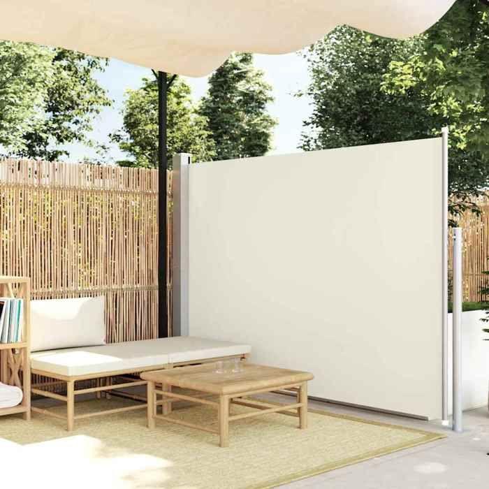 VidaXL Auvent latéral rétractable 140 x 300 cm Blanc cassé