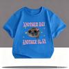 Another Oay Children Cartoon Print T-shirts Summer Girls Casual Fashion Kawaii Colorful Short Sleeve Tops Kids