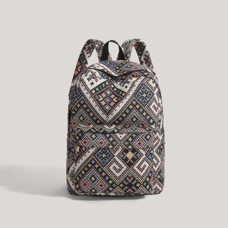 Neuer Vintage College Student Schultasche Damen Rucksack College Stil Outdoor Reise Rucksack Stream