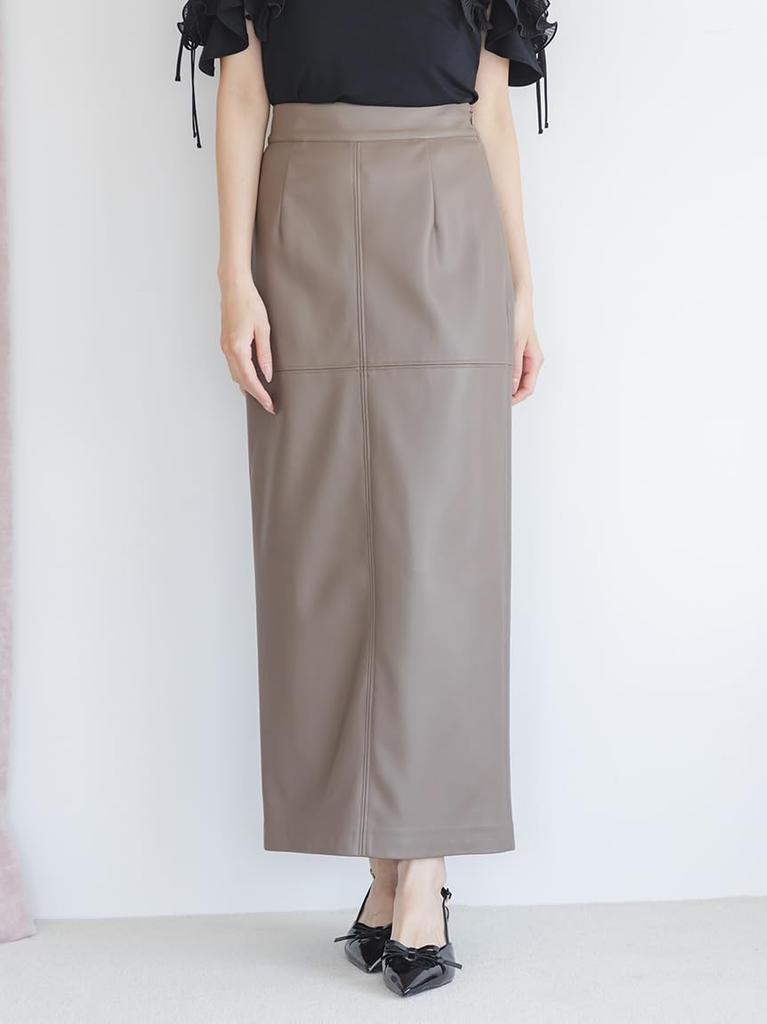 Stretch Leather Tight Skirt SWFS254285MOC0