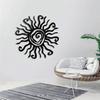 ABUL-Sun God Metal Wall Art Indoor/Outdoor Decor -12.2In Coral Rust Proof Wall Decor For Bedroom,Garden,Patio And Farmhouse