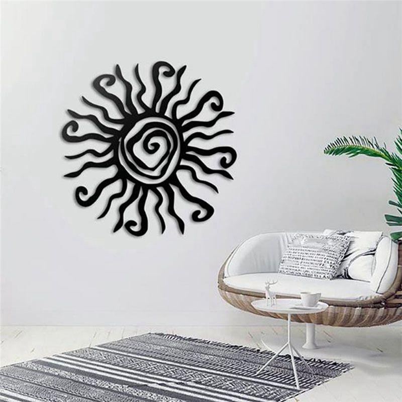 ABUL-Sun God Metal Wall Art Indoor/Outdoor Decor -12.2In Coral Rust Proof Wall Decor For Bedroom,Garden,Patio And Farmhouse