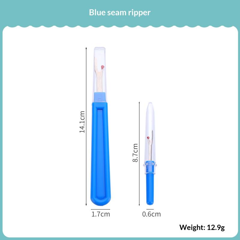 1Set Blue Sewing Ripper Kit With Thread Ripper Seam Ripper And Scissors For Removing Stitches
