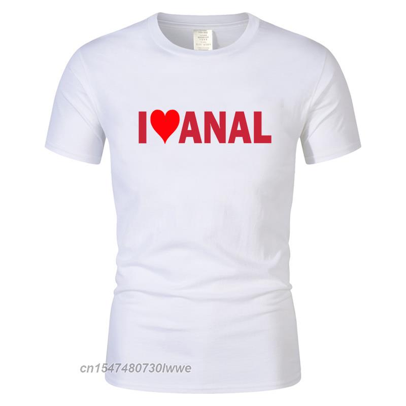 Streetwear Tempo Libero Harajuku Maglietta Top Alfabeto Interesse I Love Anal Maglietta Unisex Fresca Maglietta Battito Cardiaco Maglietta Oversize