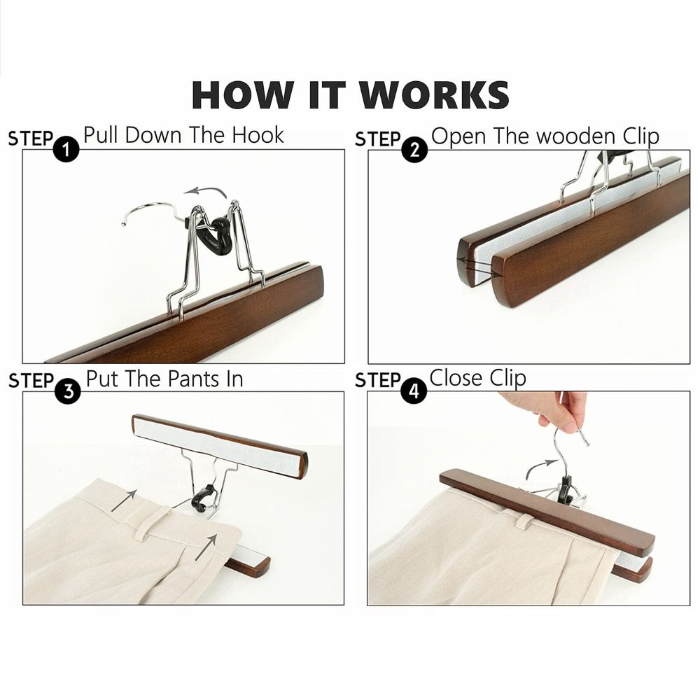 Woodiness Horse-face Skirt Rack Retro Color Hanfu Pants Hook New Clothes Hanger