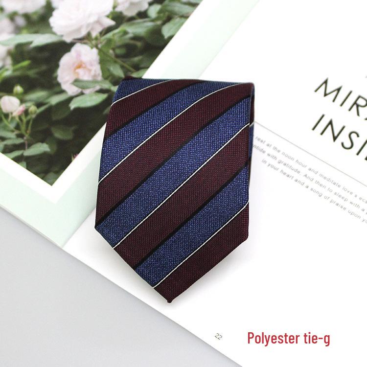 2024 Men's Jacquard Polyester Silk Tie - Floral and Stripe Design