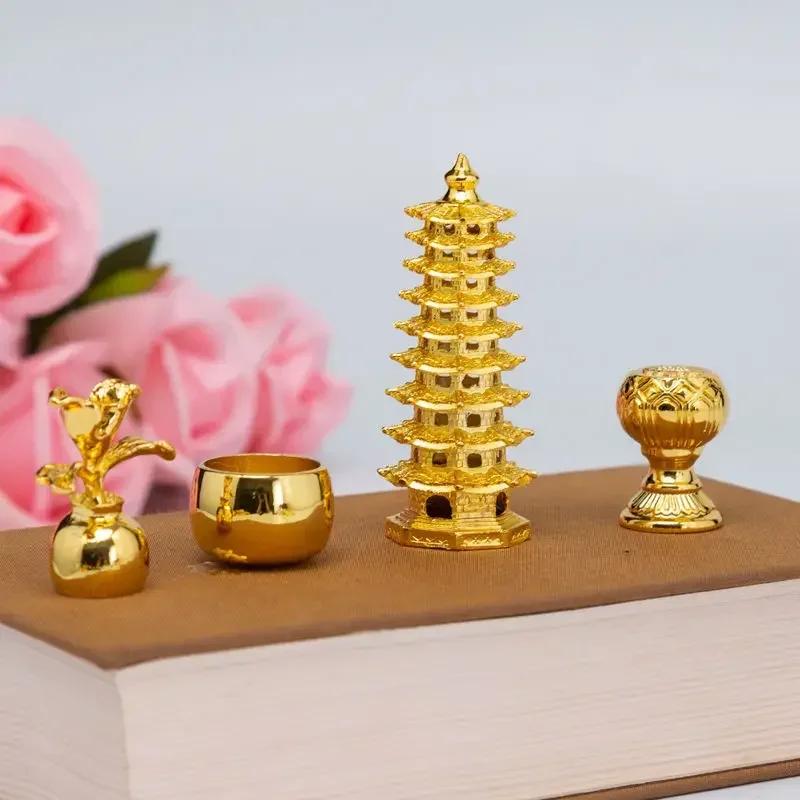 Miska Šákjamuniho Buddha Amitabha Lotosový květ Lékárník Buddha Lékárnička Zlatá pagoda Artefaktové doplňky