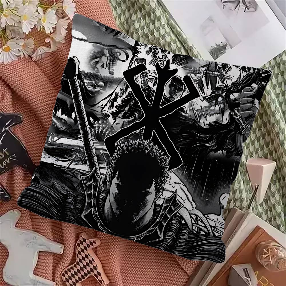 Berserk Guts Hot Anime Personalized picture text home decorative pillows Household Gifts xcm
