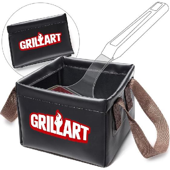 

GRILLART Щетка для гриля без щетины, SteamWizards [Ультрабезопасная и эффективная] Щетка для чистки гриля с 1 сменной головкой, для чугуна и нержавеющей стали SteamWizards water basin