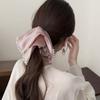 Luxury Satin Pearl Square Scrunchie Elegant Hair Tie For Women