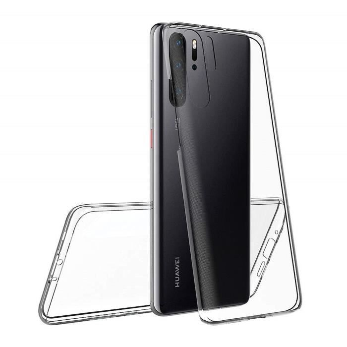 Huawei P30 PRO Case - Full Transparent Silicone TPU Gel Case Cover Two Front and Back Parts Interlocking Phonillico®